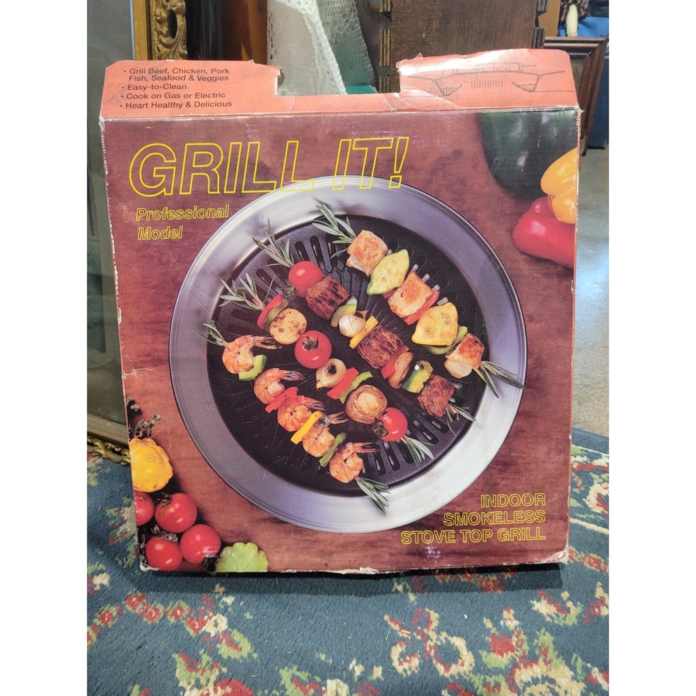 Indoor Smokeless Stove Top Grill Professional Model 1998 Grill It!    B2